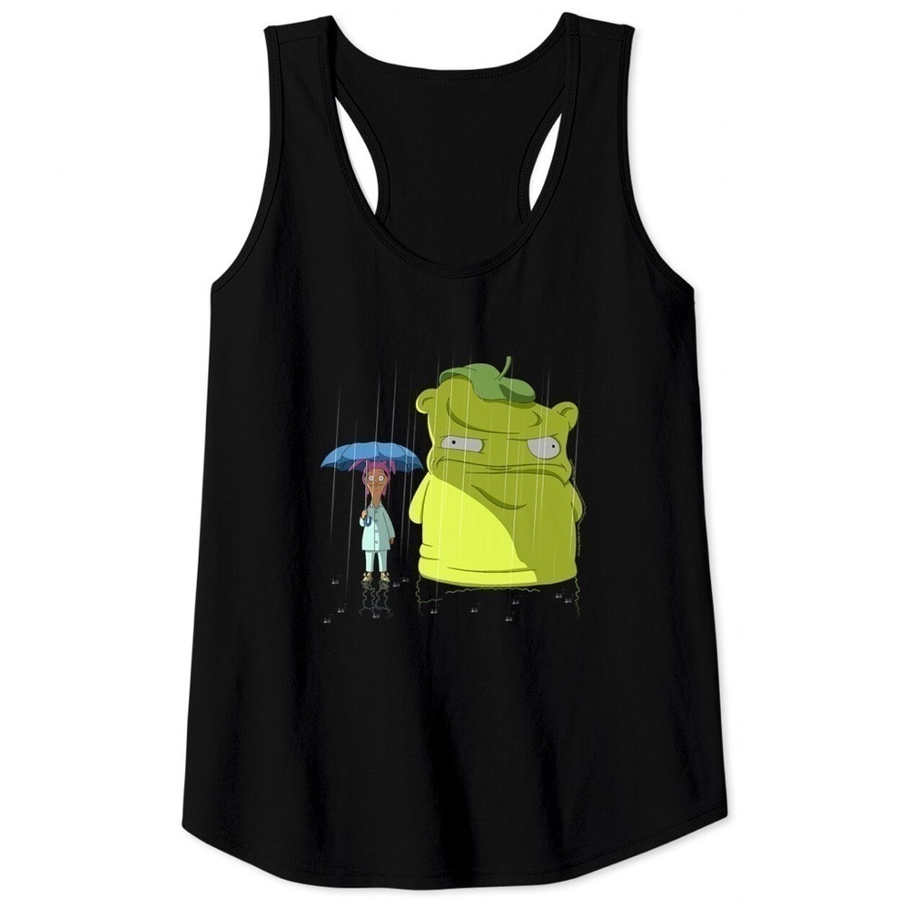 Bob's Burgers Louise & Kuchi Kopi Rain Portrait Racerback Tank Top XS - Picture 7 of 7